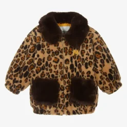 Mini Rodini Coats & Jackets|Gifts*Brown Leopard Print Faux Fur Jacket