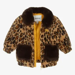 Mini Rodini Coats & Jackets|Gifts*Brown Leopard Print Faux Fur Jacket
