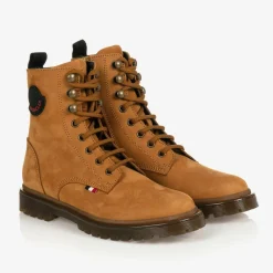 Moncler Enfant Boots|Boots*Brown Nubuck Leather Boots