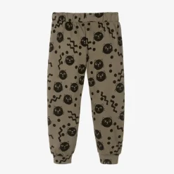 Mini Rodini Trousers|Trousers*Brown Organic Cotton Cats Joggers