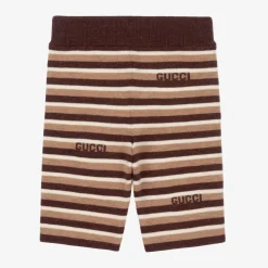 Gucci Shorts|Shorts*Brown Stripe Knitted Wool Baby Shorts