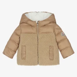 Moncler Enfant Coats & Jackets|Coats & Jackets*Brown Teddy Fleece Amin Hooded Coat