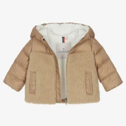Moncler Enfant Coats & Jackets|Coats & Jackets*Brown Teddy Fleece Amin Hooded Coat