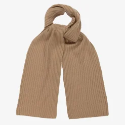 Jamiks Scarves|Scarves*Brown Wool & Viscose Knitted Scarf (190cm)