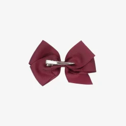 Peach Ribbons Hair Accessories*Burgundy Red Bow Hair Clip (12cm)