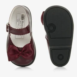 Early Days First Walkers|First Walkers*Burgundy Red Patent Bar Shoes