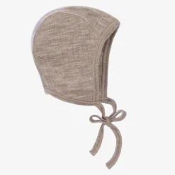 Joha Hats*Dark Beige Merino Wool Bonnet