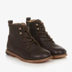 Young Soles Boots|Boots*Dark Brown Brogue Ankle Boots