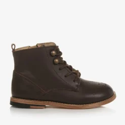 Young Soles Boots|Boots*Dark Brown Brogue Ankle Boots