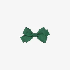 Peach Ribbons Hair Accessories*Dark Green Bow Hair Clip (7cm)