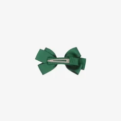 Peach Ribbons Hair Accessories*Dark Green Bow Hair Clip (7cm)