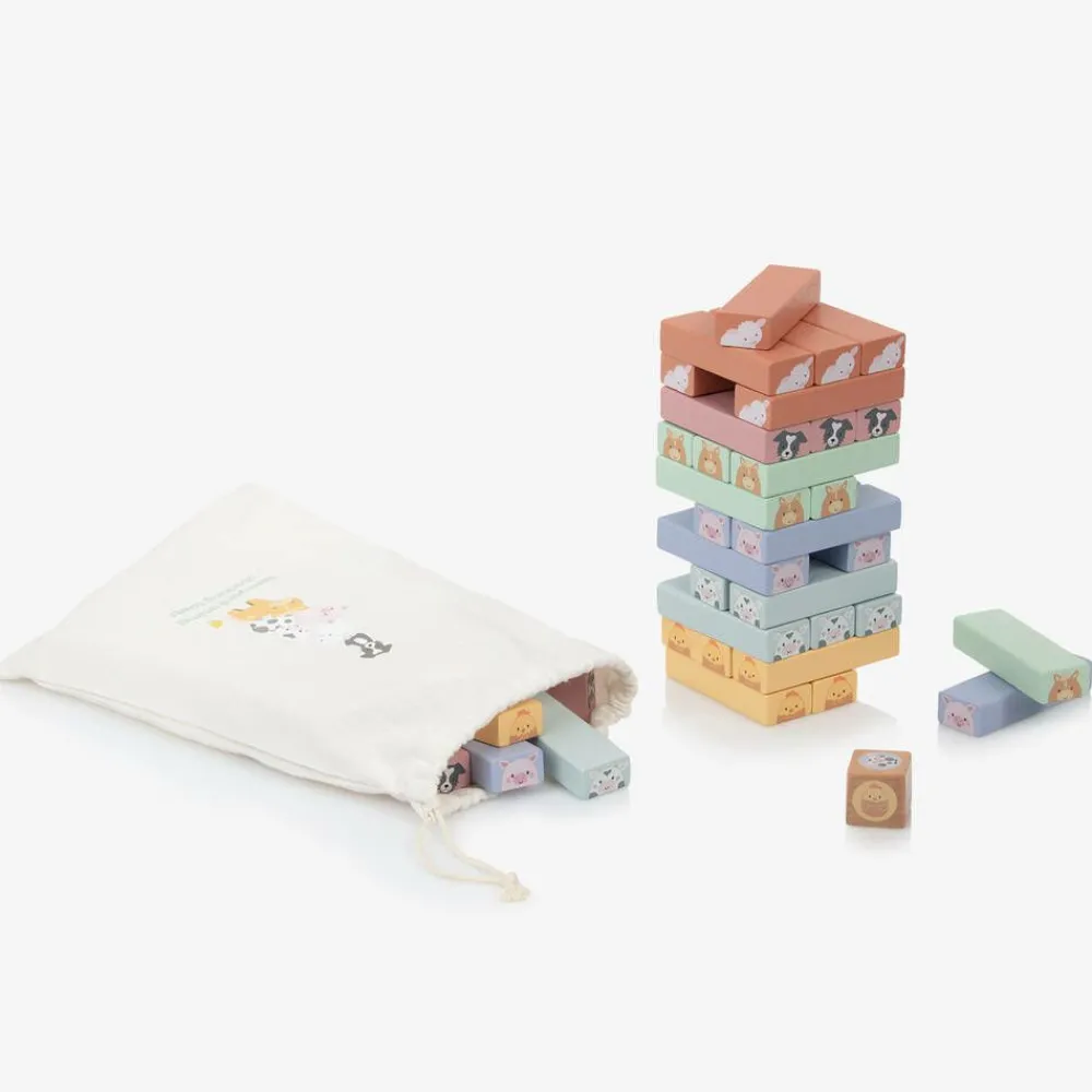 Orange Tree Toys Toys|Toys*Farmyard Animals Tumbling Tower Game