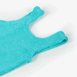 Hunza G Swimwear*Girls Blue Crinkle Swimsuit Aqua