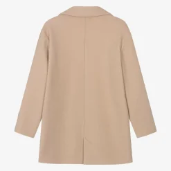 MSGM Coats & Jackets*Girls Beige & Pink Viscose Coat