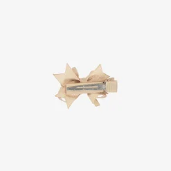 Bowtique London Hair Accessories*Girls Beige Bow Hair Clip (4cm)