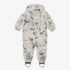 Molo Snowwear|Snowwear*Girls Beige Bunny Rabbit Snowsuit