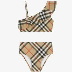 Burberry Swimwear*Girls Beige Check Bikini SandCheck