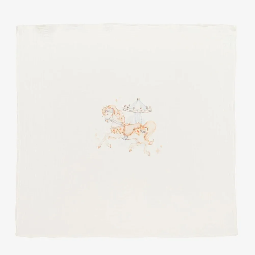Jamiks Gifts*Girls Beige Cotton Horse Muslins (2 Pack)
