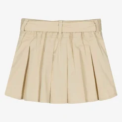 Tommy Hilfiger Skirts*Girls Beige Cotton Pleated Skirt