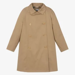 Burberry Coats & Jackets*Girls Beige Cotton Twill Coat