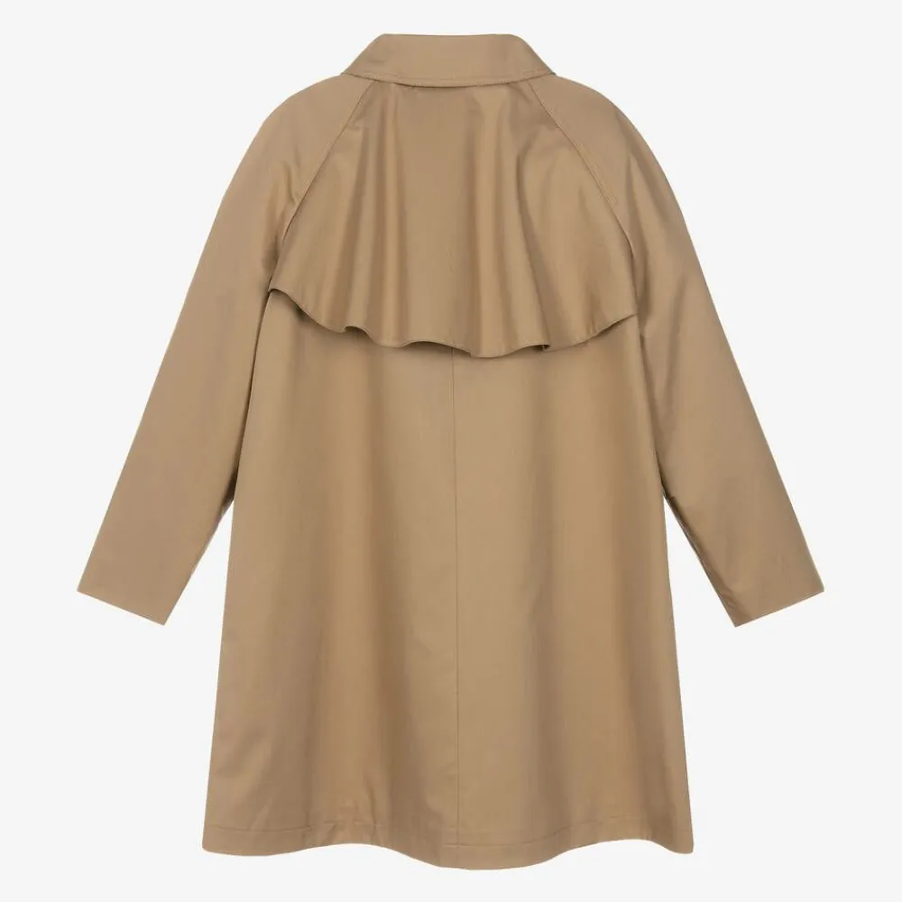 Burberry Coats & Jackets*Girls Beige Cotton Twill Coat
