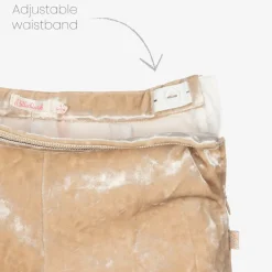 Billieblush Shorts*Girls Beige Crushed Velour Shorts