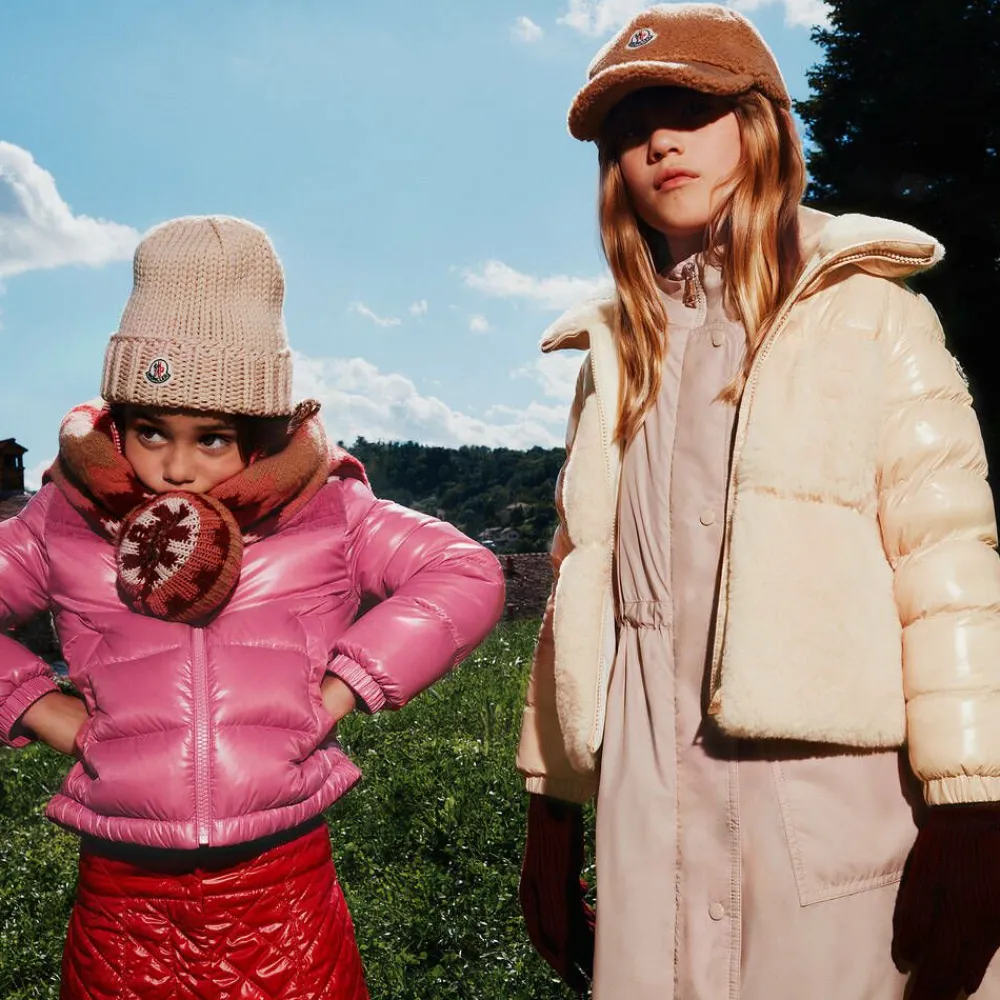 Moncler Enfant Coats & Jackets*Girls Beige Down Padded Amabay Jacket
