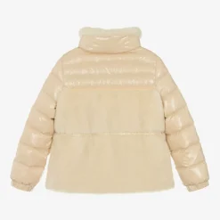 Moncler Enfant Coats & Jackets*Girls Beige Down Padded Amabay Jacket