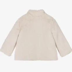 Mayoral Coats & Jackets*Girls Beige Faux Fur Jacket