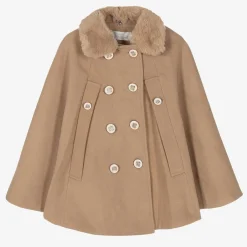 Romano Coats & Jackets*Girls Beige Felted Cape
