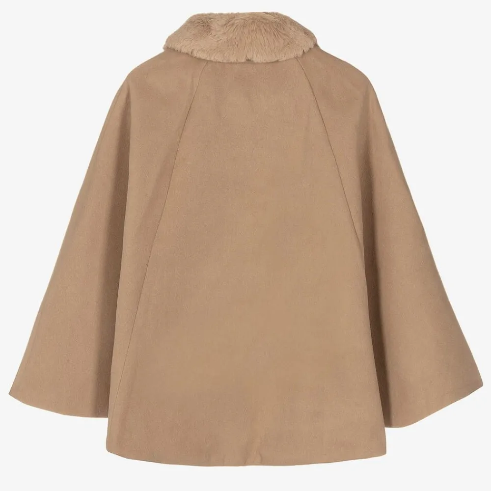 Romano Coats & Jackets*Girls Beige Felted Cape