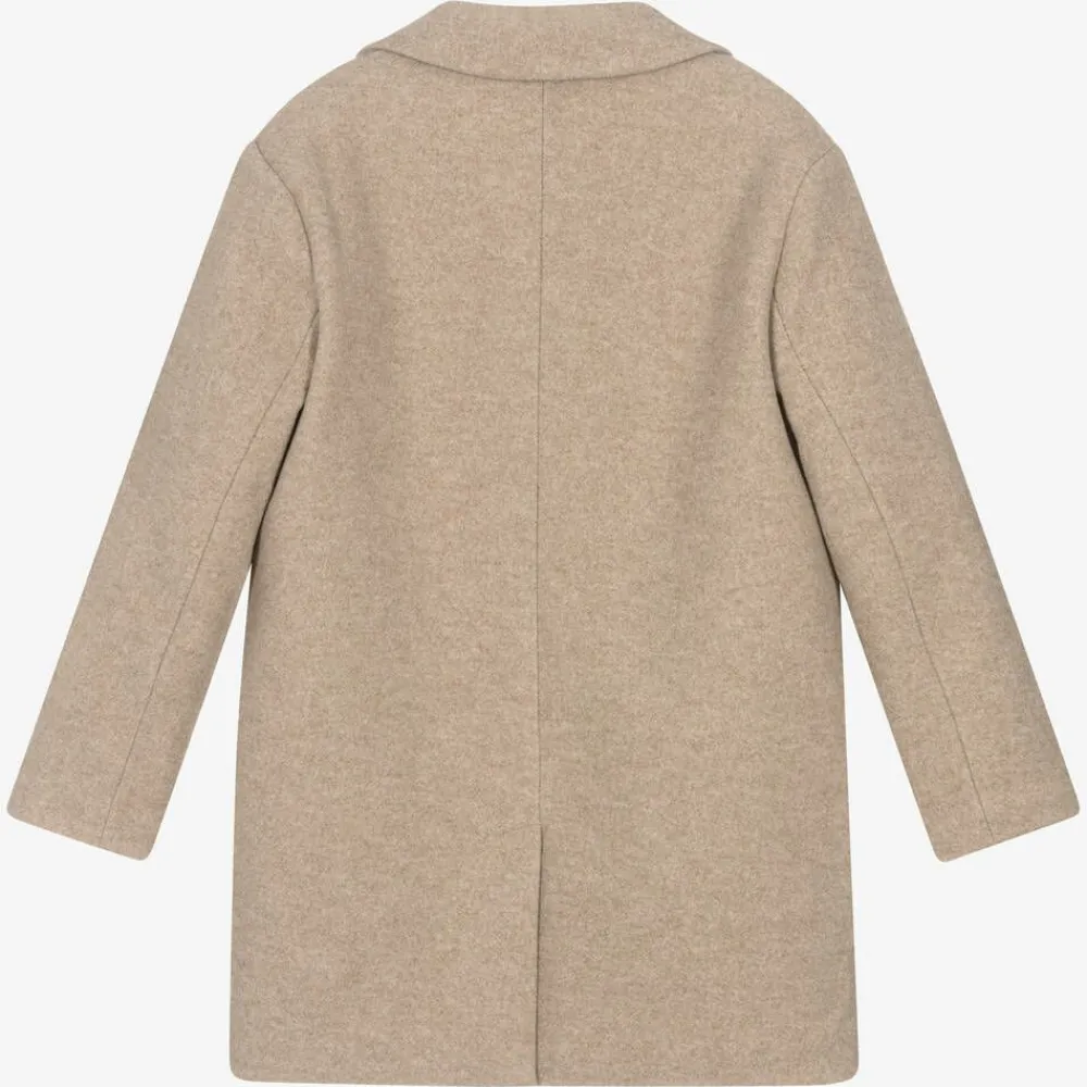 Mayoral Coats & Jackets*Girls Beige Felted Coat