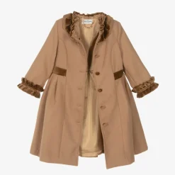 Sarah Louise Coats & Jackets*Girls Beige Felted Hat & Coat Set