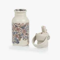 Elodie Lunch Accessories*Girls Beige Floral Water Bottle (16cm)