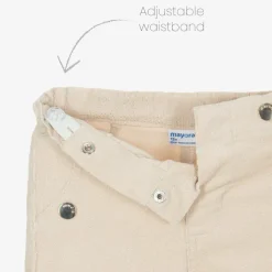 Mayoral Trousers*Girls Beige Glittery Needlecord Trousers