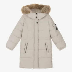 Töastie Coats & Jackets*Girls Beige Hooded Parka Coat