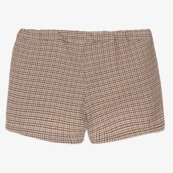 Dr. Kid Shorts*Girls Beige Houndstooth Shorts