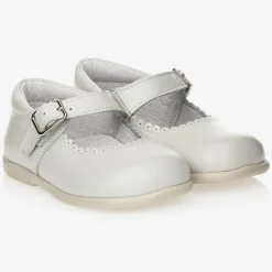 Childrens Classics Bar Shoes*Girls Beige Leather Shoes