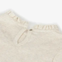 Petit Bateau Tops*Girls Beige Organic Cotton Top