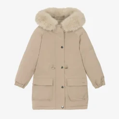 Mayoral Coats & Jackets*Girls Beige Padded Coat