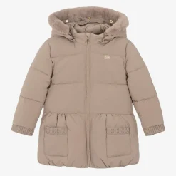 Tartine et Chocolat Coats & Jackets*Girls Beige Padded Puffer Coat
