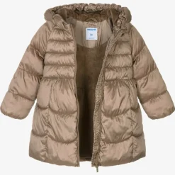 Mayoral Coats & Jackets*Girls Beige Puffer Coat