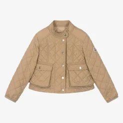 Moncler Enfant Coats & Jackets*Girls Beige Quilted Kamaria Jacket