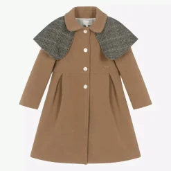 Patachou Coats & Jackets*Girls Beige Shawl Collar Coat