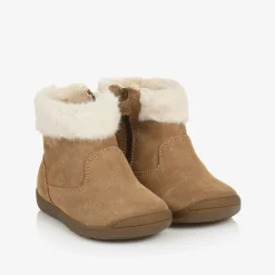 Geox Boots|Boots*Girls Beige Suede Leather Boots