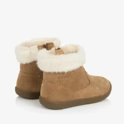 Geox Boots|Boots*Girls Beige Suede Leather Boots