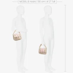Patachou Bags*Girls Beige Tweed Bow Handbag (21cm)