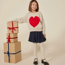 Petit Bateau Tops*Girls Beige Wool Knit Sweater