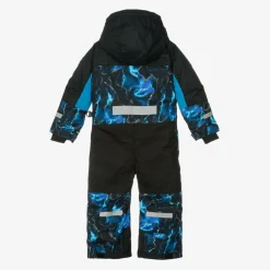 Deux par Deux Snowwear*Girls Black & Blue Storm Snowsuit Set