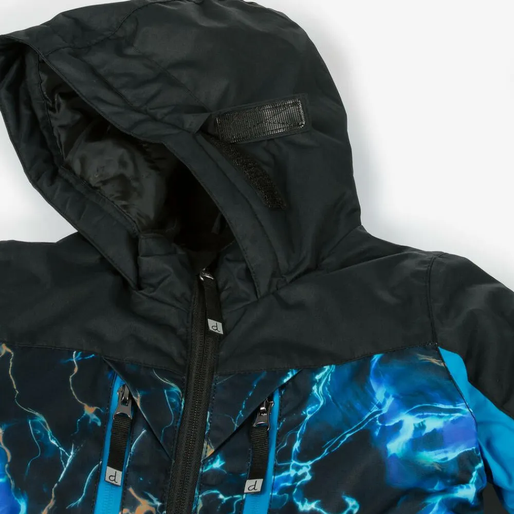 Deux par Deux Snowwear*Girls Black & Blue Storm Snowsuit Set